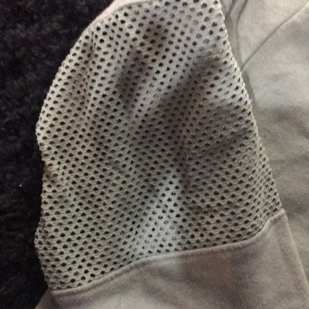 Victoria’s Secret pink crop mesh sleeve hoodie - Picture 2 of 6